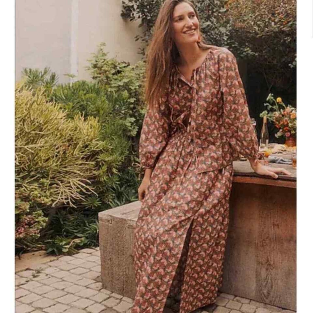 J Crew Collection NWT, S, Side-slit maxi skirt in Ratti® prism floral